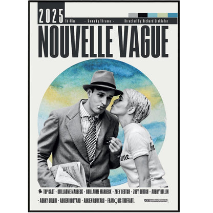 Nouvelle Vague 2025 film poster — minimalist wall art print UK
