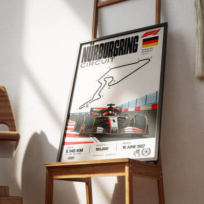 Nurburgring German Grand Prix F1 track poster by 98types