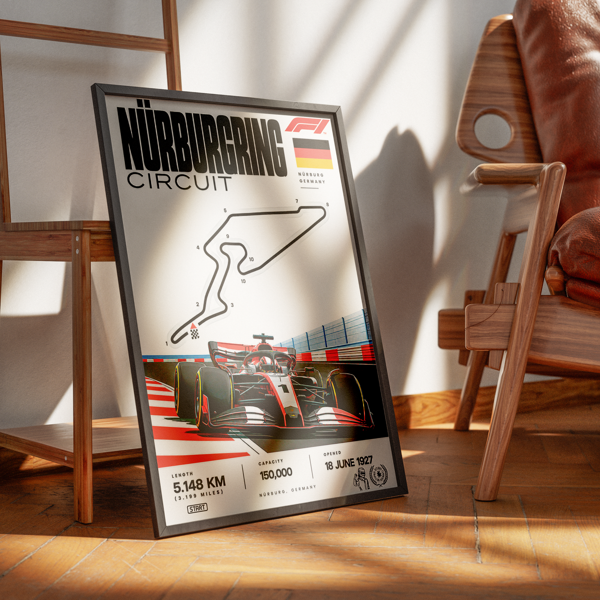 Nurburgring German Grand Prix F1 track poster by 98types