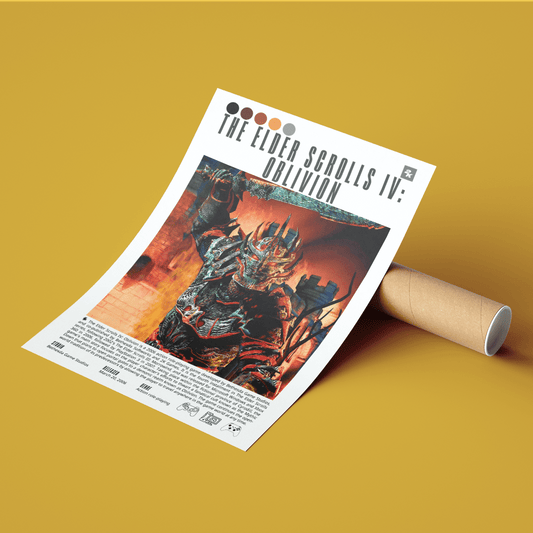 Oblivion 2006 game poster — Bethesda Martin Septim Cyrodiil open world RPG wall art print UK - 98types