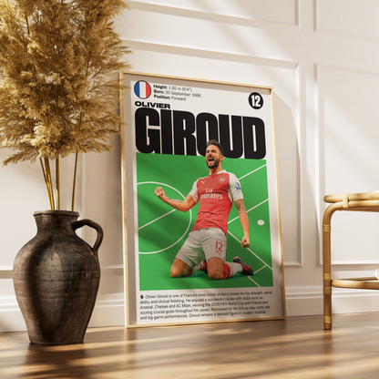 Olivier Giroud football poster – Olivier Giroud Football Profile Poster – 98types