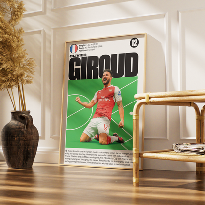 Olivier Giroud football poster – Olivier Giroud Football Profile Poster – 98types