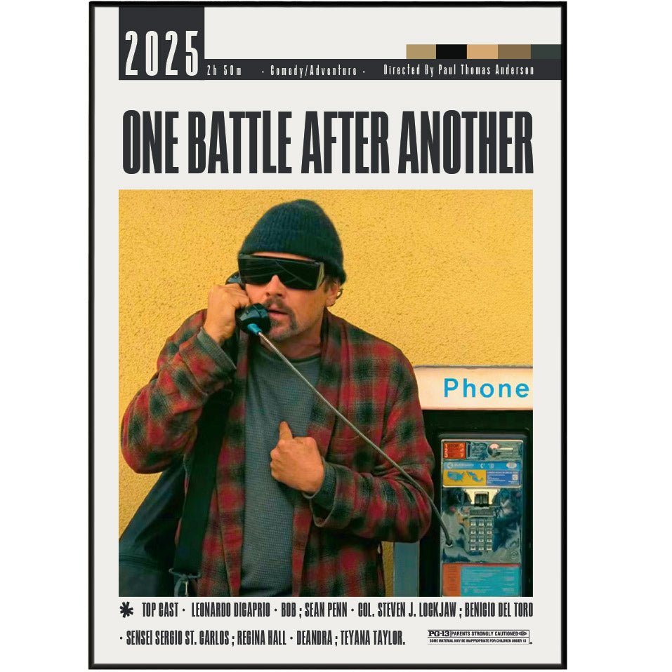 One Battle After Another 2025 Oscar nominated movie poster art print UK