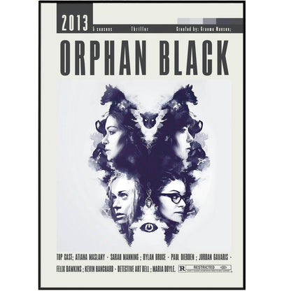 Orphan Black TV series poster — Sarah Manning clone sci-fi wall art print UK
- 98types