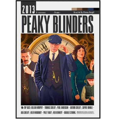 Peaky Blinders BBC TV series poster print UK — Cillian Murphy Tommy Shelby by order Birmingham gang wall art 260gsm printed in England Camden Market
