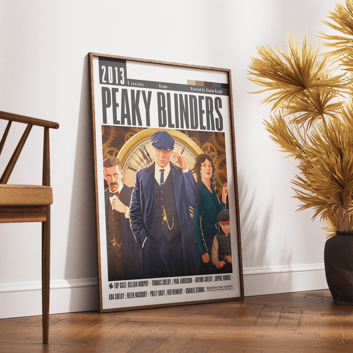 Peaky Blinders BBC TV series poster print UK — Cillian Murphy Tommy Shelby by order Birmingham gang wall art 260gsm printed in England Camden Market