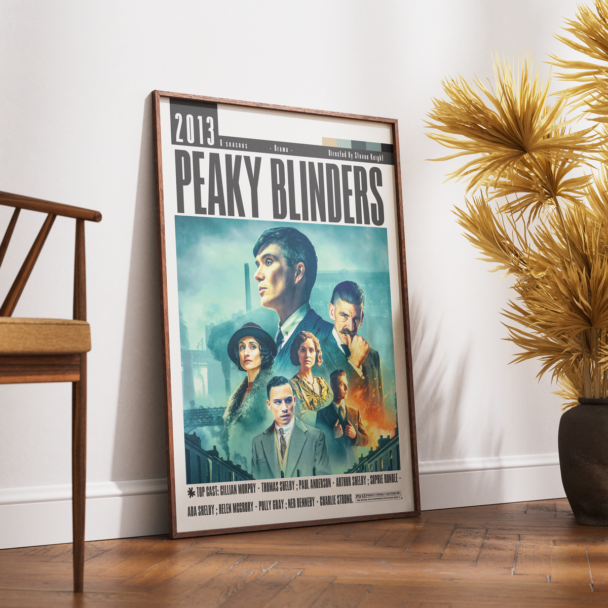 Peaky Blinders BBC TV series poster print UK — Cillian Murphy Tommy Shelby by order Birmingham gang wall art 260gsm printed in England Camden Market