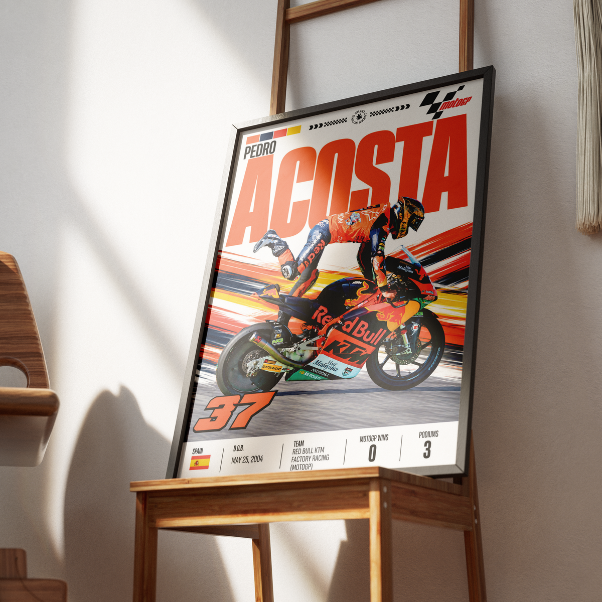 Pedro Acosta Mazarron Shark #37 MotoGP poster by 98types