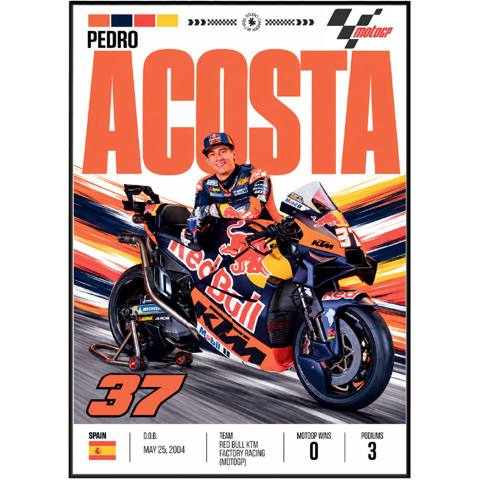 Pedro Acosta Mazarron Shark #37 MotoGP poster by 98types