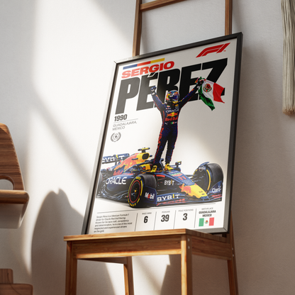 Sergio Perez Checo Mexican Formula 1 driver poster by 98types