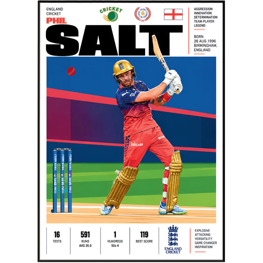 Sam Curran cricket poster wall art print by 98types