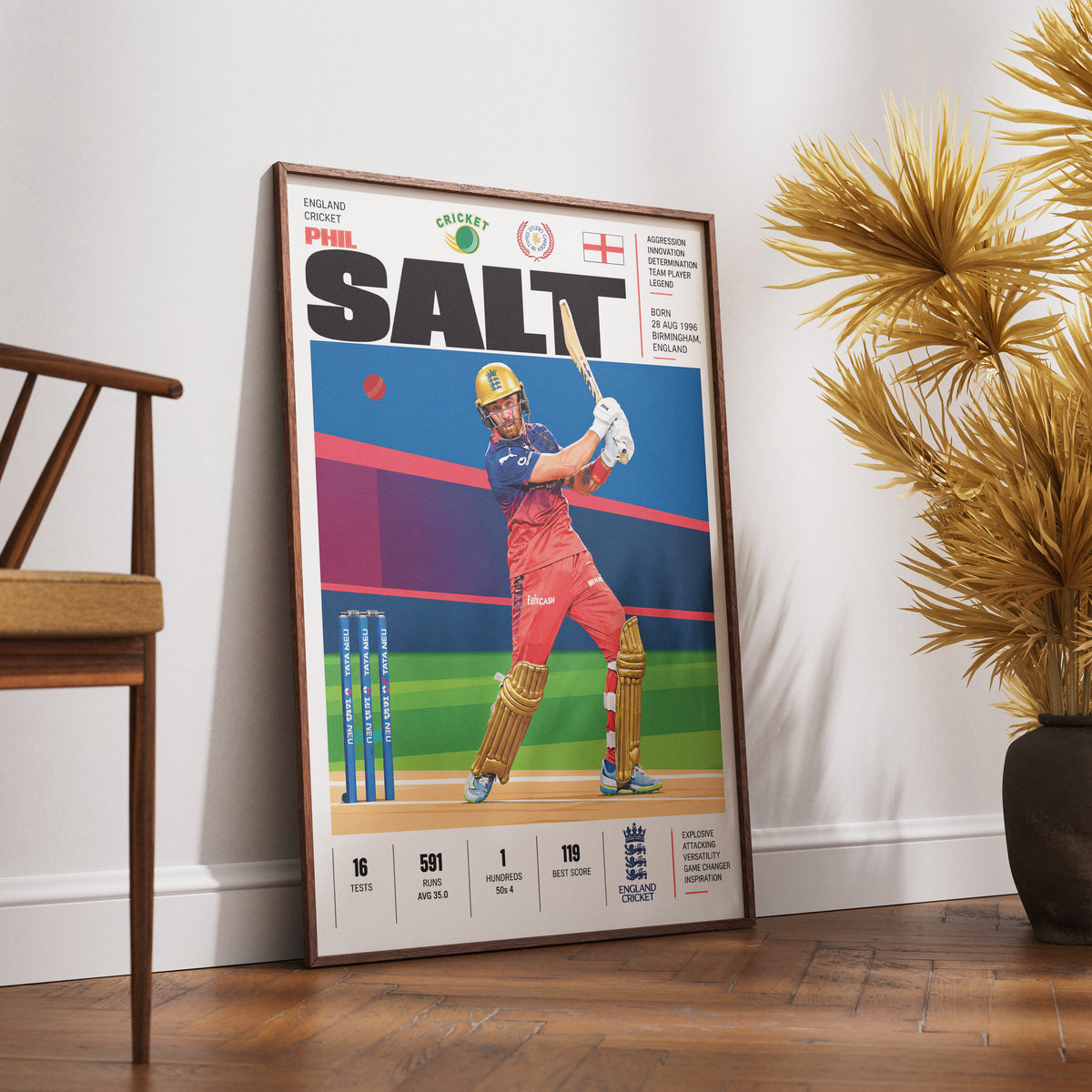 Sam Curran cricket poster wall art print by 98types
