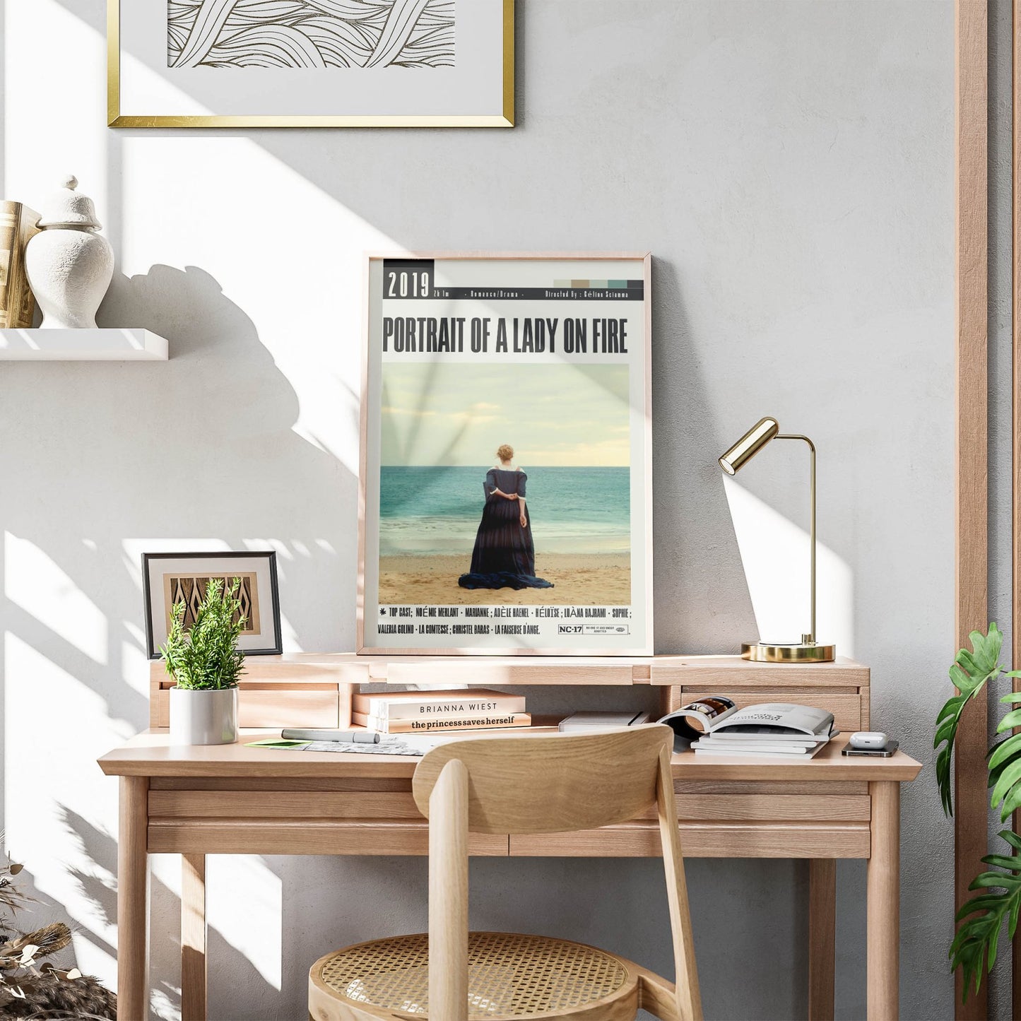 Portrait of a Lady on Fire 2019 film poster — Céline Sciamma Noémie Merlant Adèle Haenel Breton painter love wall art print UK - 98types