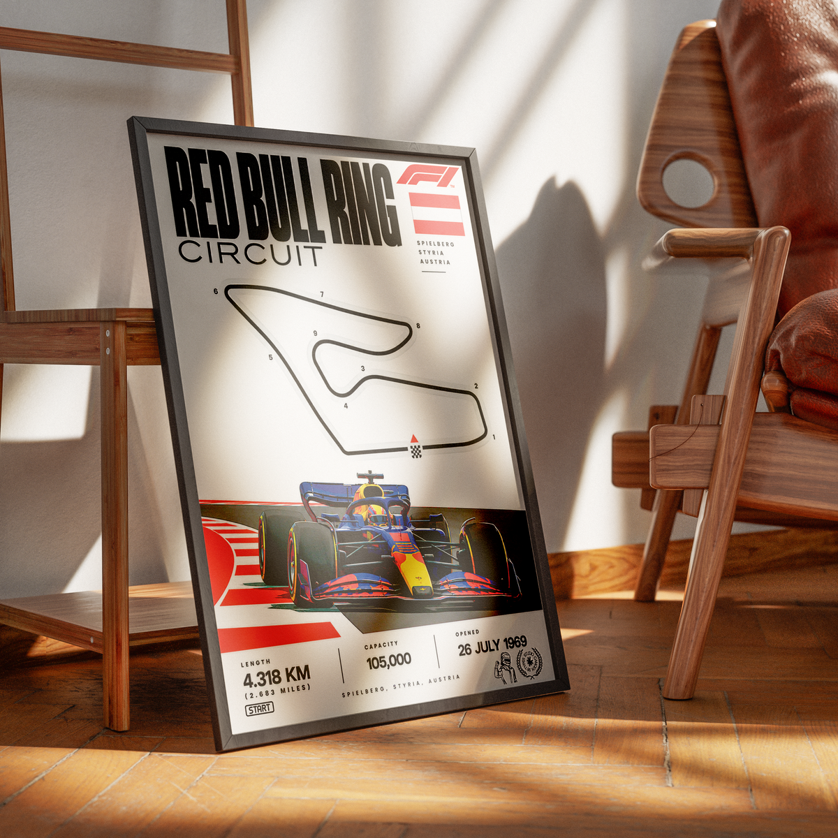 Red Bull Ring Spielberg Austrian Grand Prix F1 track poster