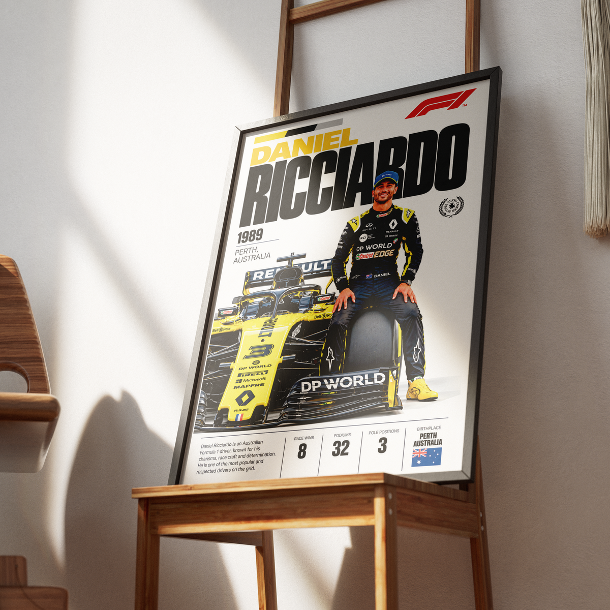 Daniel Ricciardo Honey Badger Formula 1 poster – F1 wall art by 98types