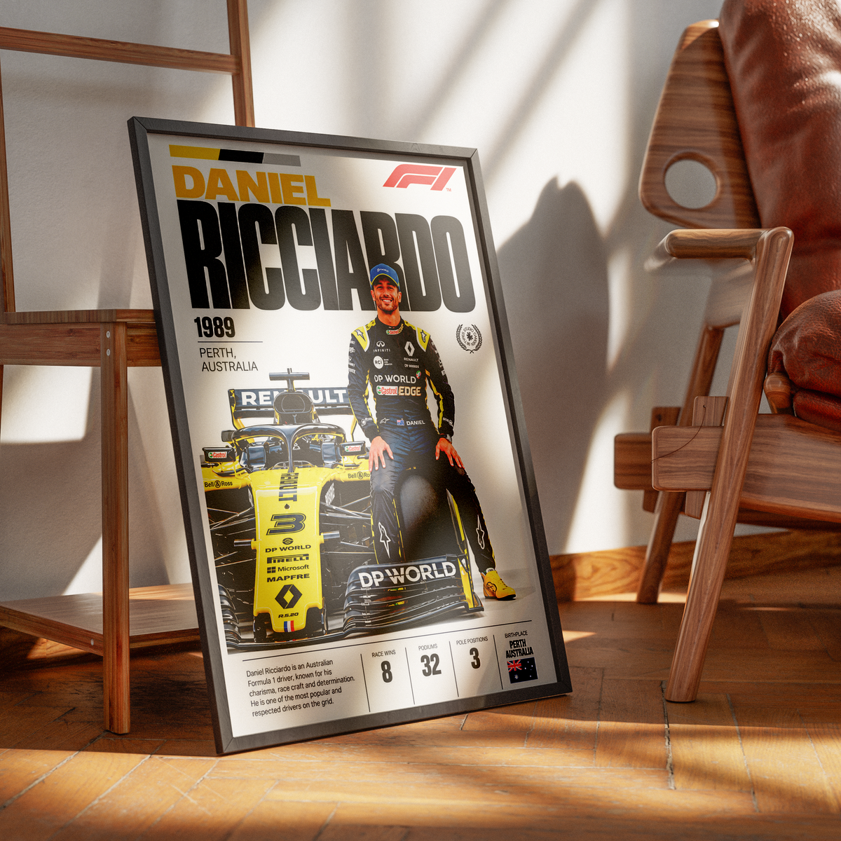 Daniel Ricciardo Honey Badger Formula 1 poster – F1 wall art by 98types
