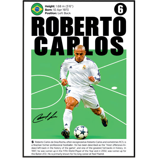 Roberto Carlos Poster poster print UK – 98types