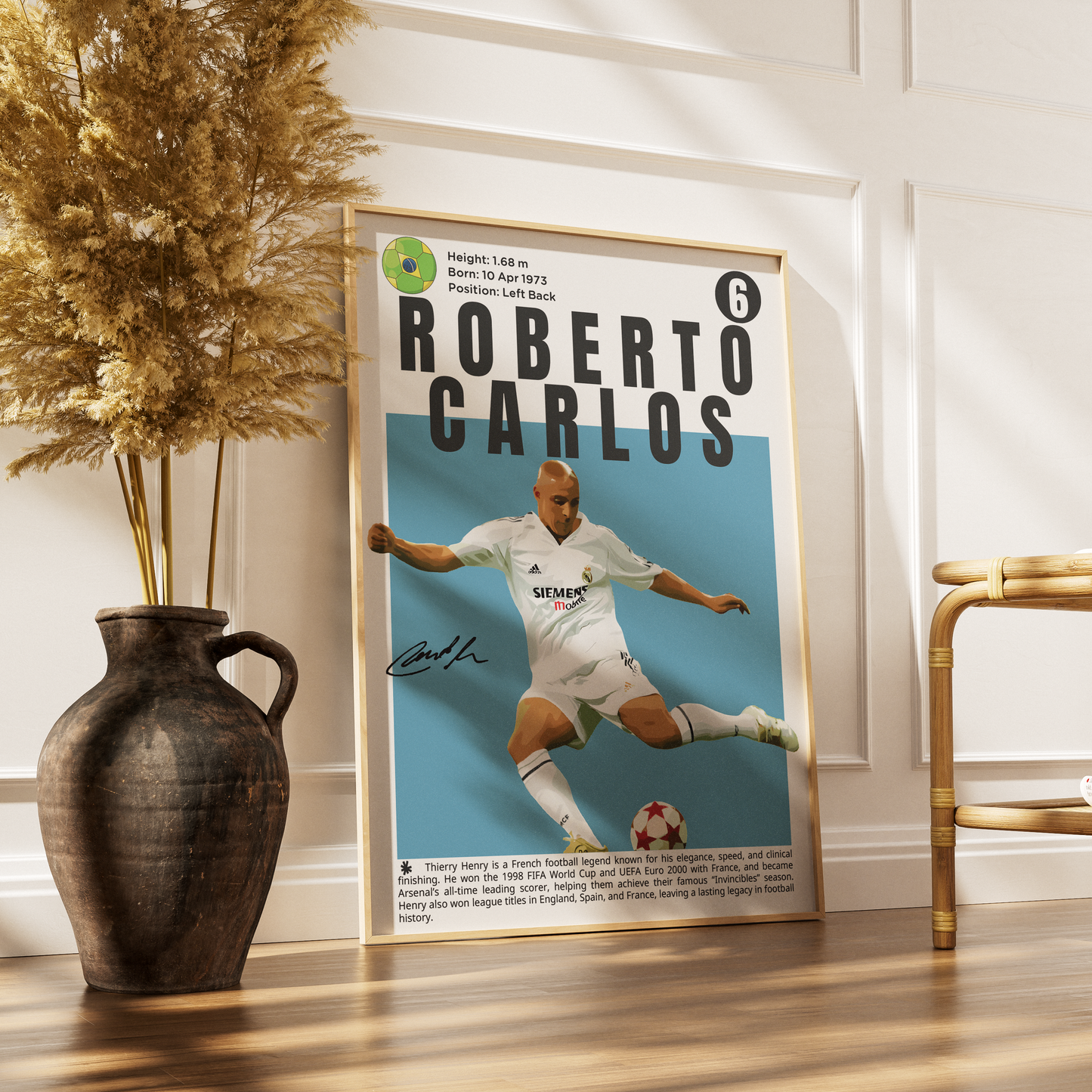 Roberto Carlos Football Poster