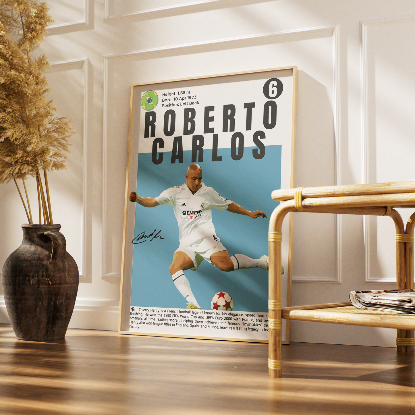 Roberto Carlos Football Poster