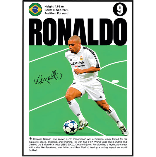 Ronaldo Nazário Poster poster print UK – 98types