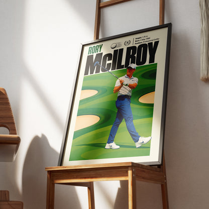 Rory McIlroy Poster | Northern Irish Golf Legend Wall Art Print