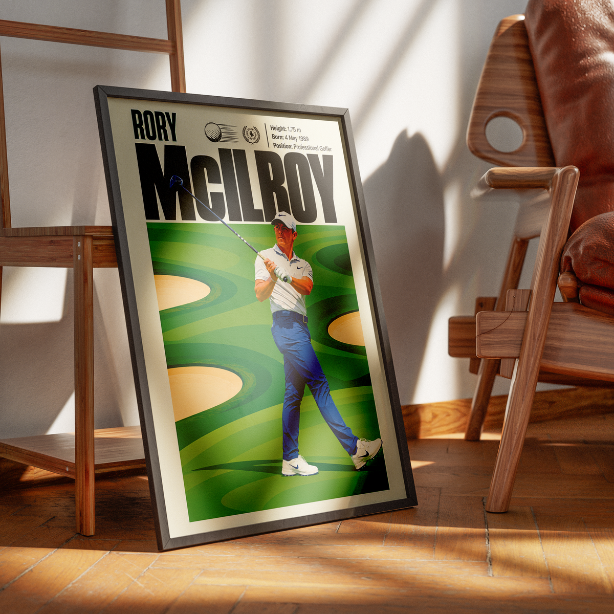 Rory McIlroy Poster | Northern Irish Golf Legend Wall Art Print
