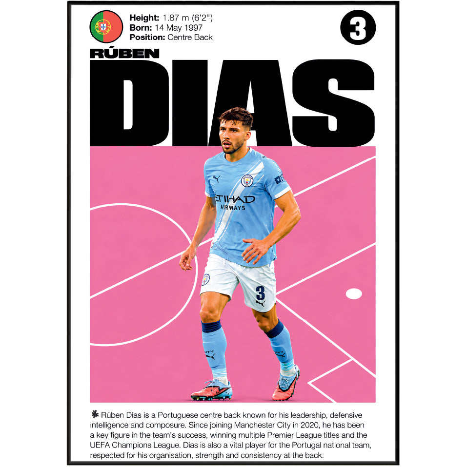 Rúben Dias football poster – Rúben Dias Football Poster – 98types