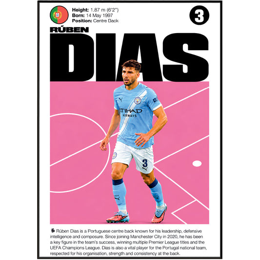 Rúben Dias football poster – Rúben Dias Football Poster – 98types