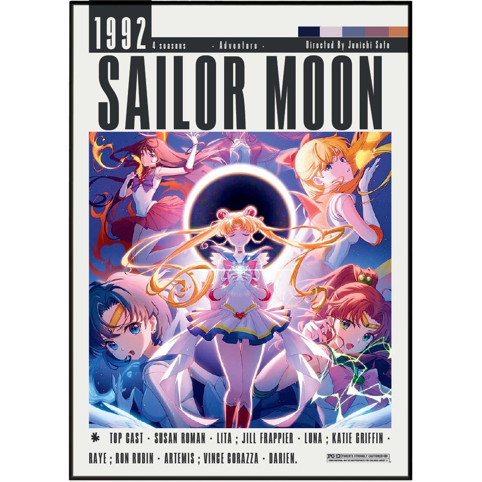 Sailor Moon 1992 anime poster art print UK