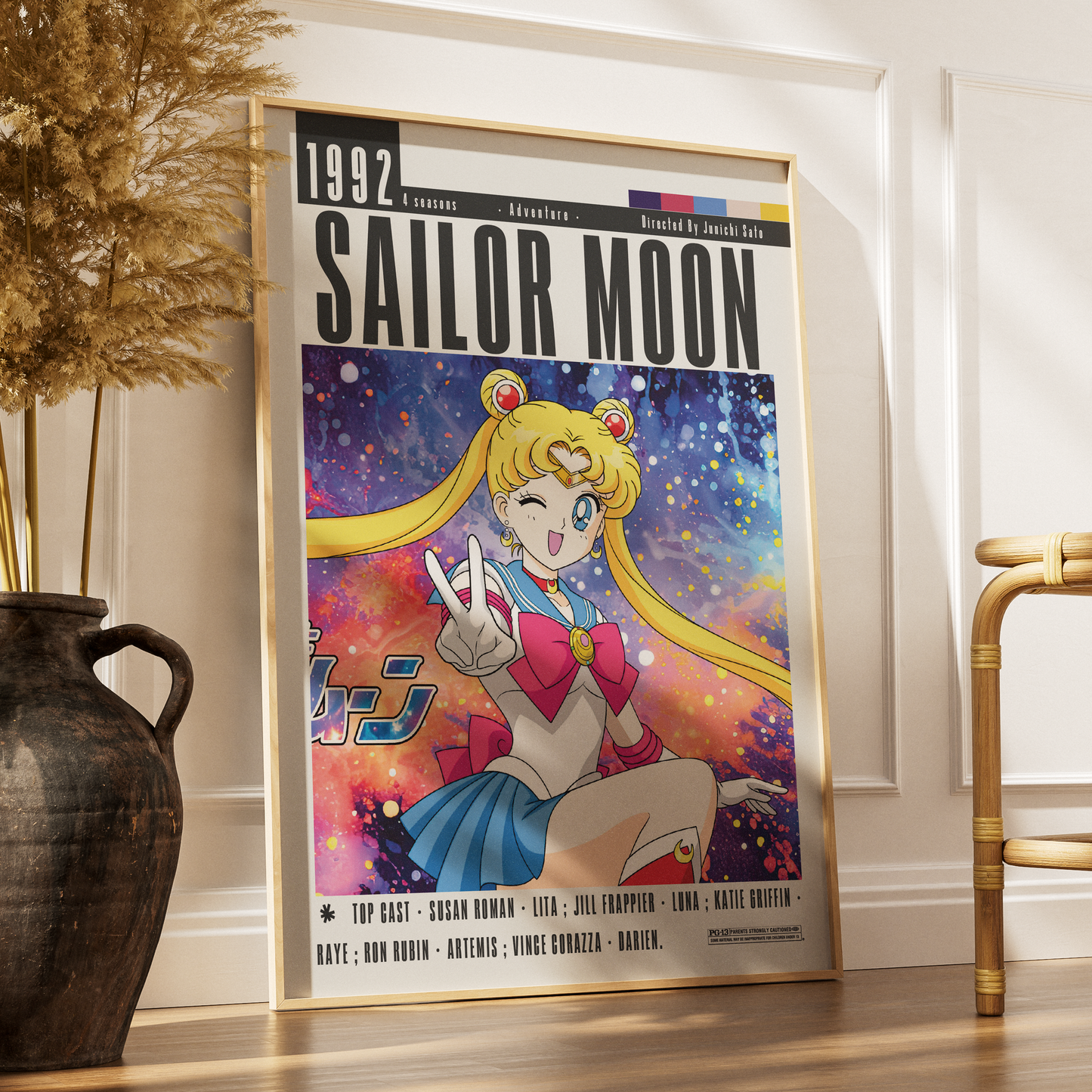 Sailor Moon 1992 anime poster — Usagi Tsukino magical girl wall art print UK
