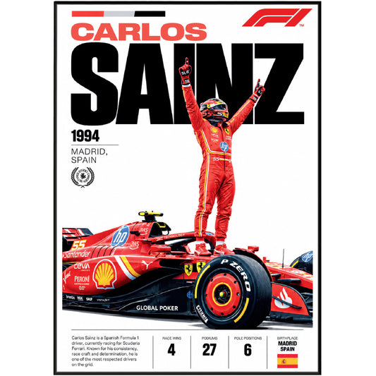 Carlos Sainz Smooth Operator Formula 1 poster – F1 wall art by 98types