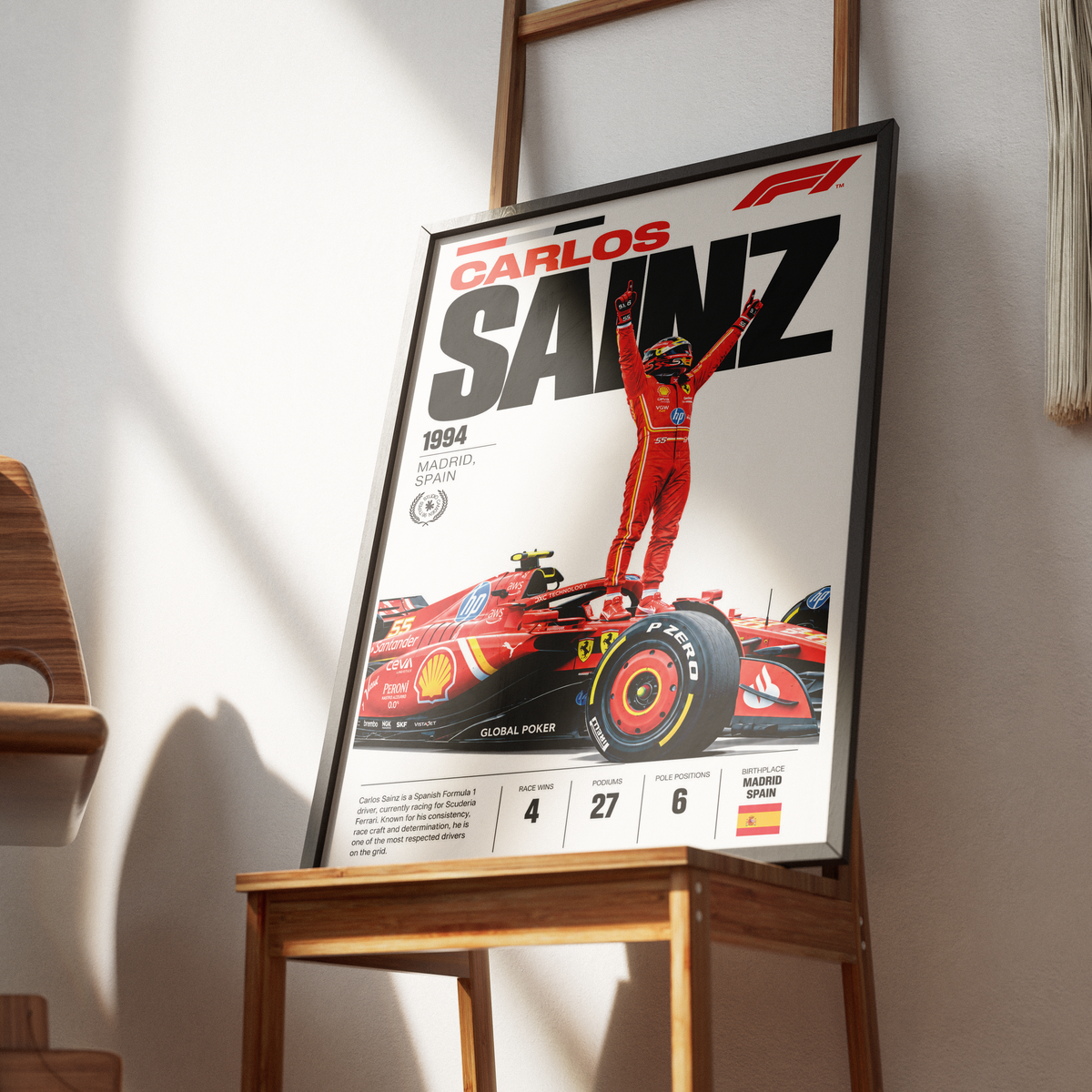 Carlos Sainz Smooth Operator Formula 1 poster – F1 wall art by 98types
