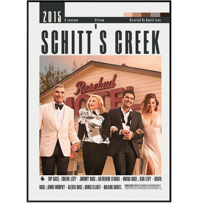 Schitt's Creek TV series poster — Rose family comedy wall art print UK
