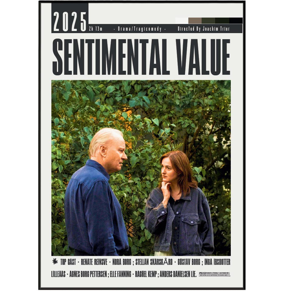Sentimental Value 2025 Oscar nominated movie poster art print UK