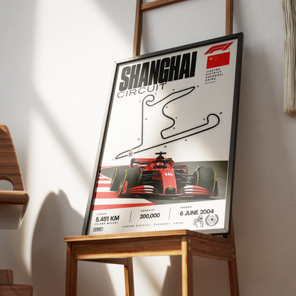 Shanghai International Circuit Chinese Grand Prix F1 track poster