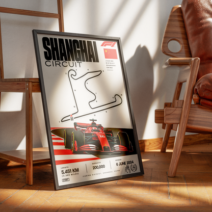 Shanghai International Circuit Chinese Grand Prix F1 track poster