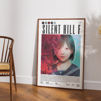 Silent Hill f game poster — Konami Ryukishi07 1960s Japan horror wall art print UK - 98types