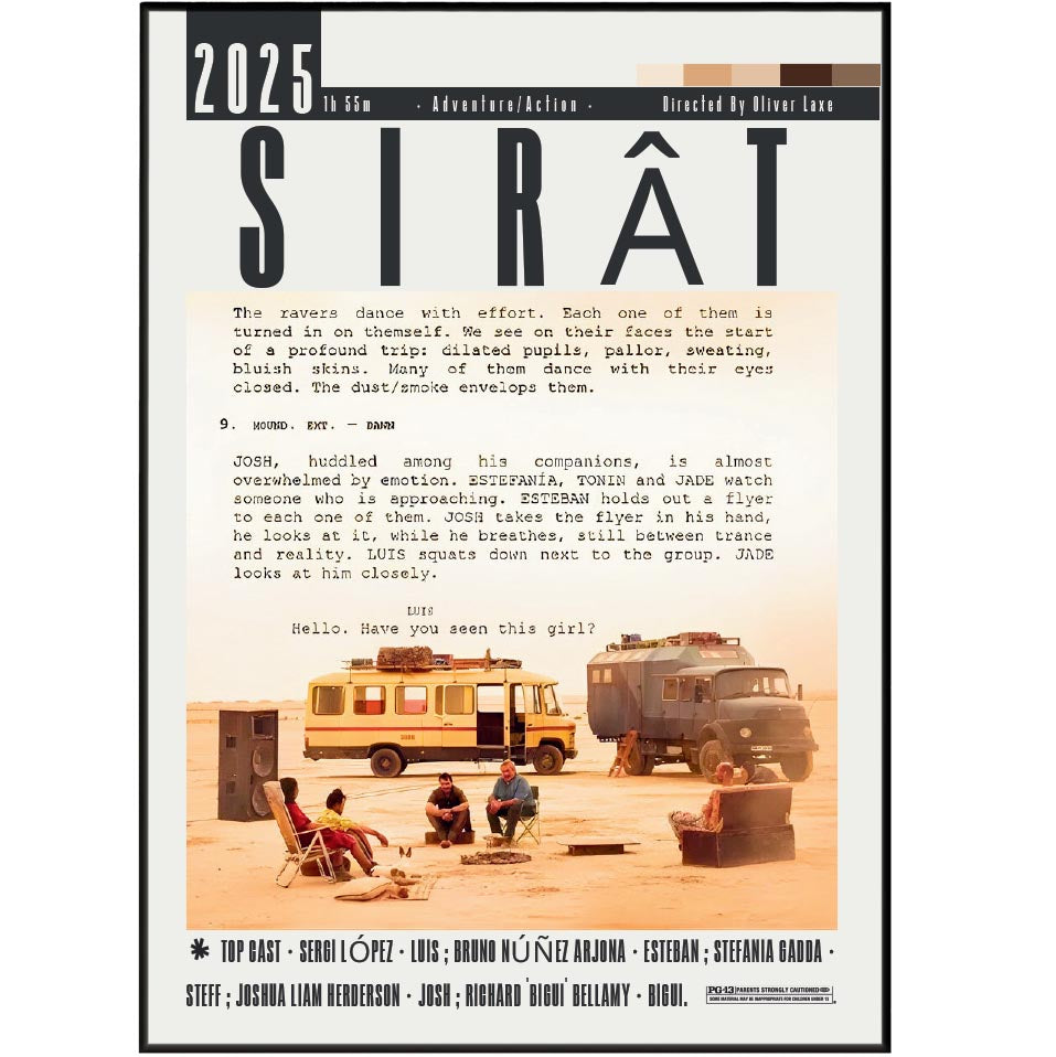 Sirat 2025 Oscar nominated movie poster art print UK