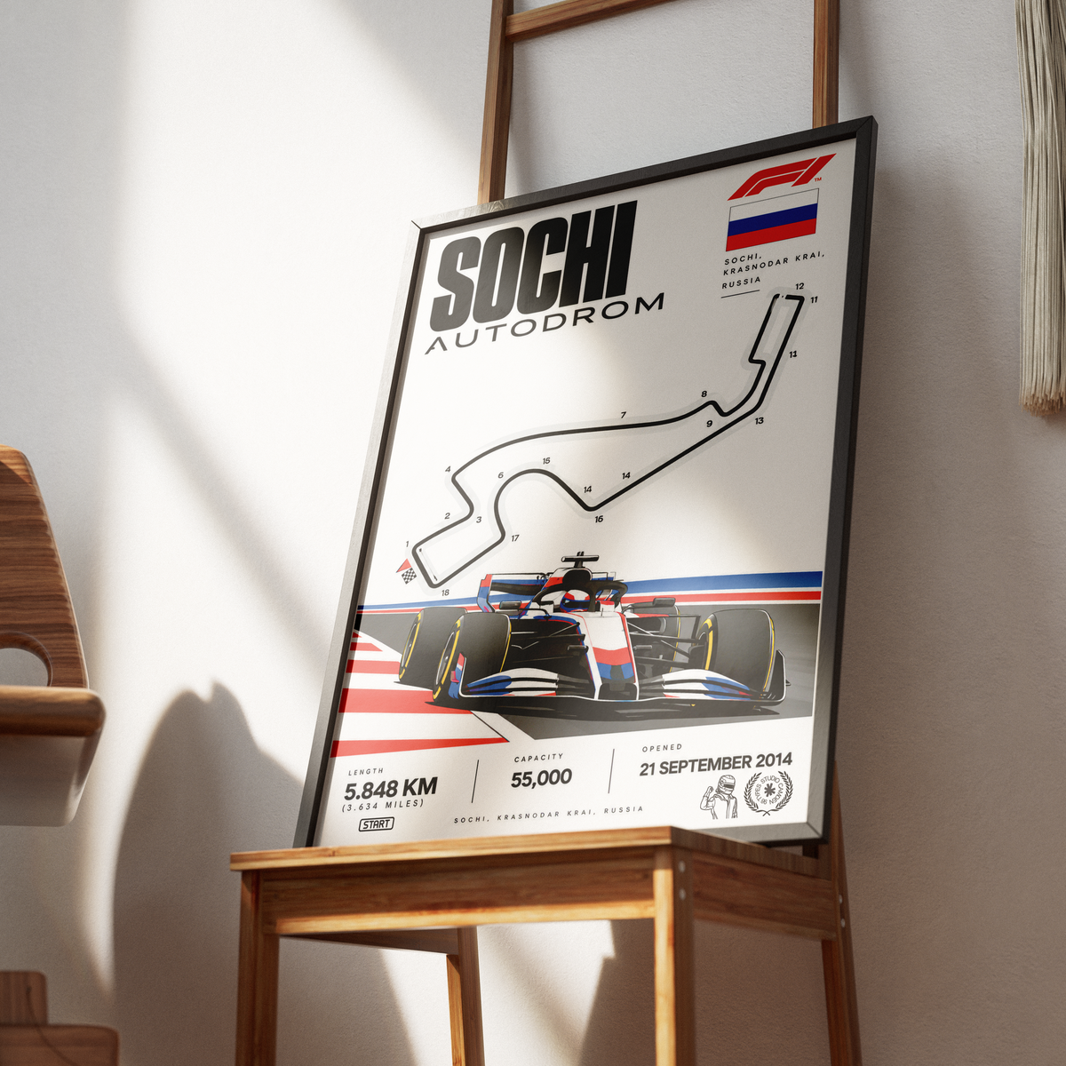 Sochi Autodrom Olympic Park F1 track poster by 98types