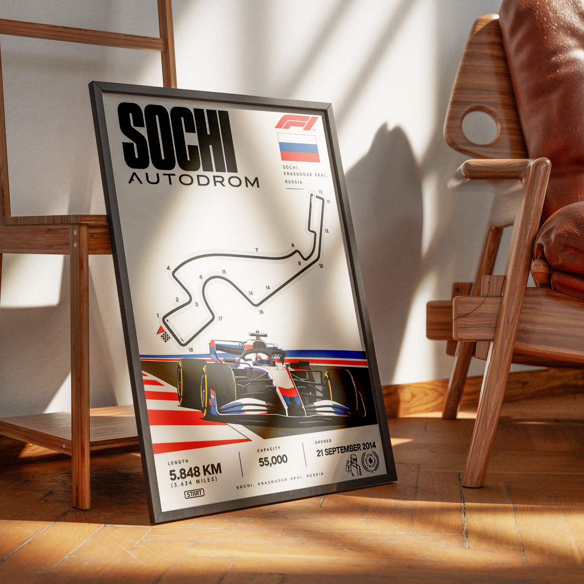 Sochi Autodrom Olympic Park F1 track poster by 98types