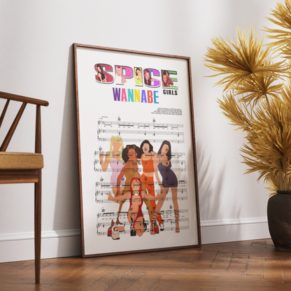Spice Girls - Wannabe Music Print