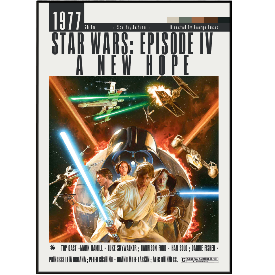 Star Wars: A New Hope 1977 Movie Poster