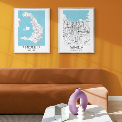 Valencia Spain Map Print