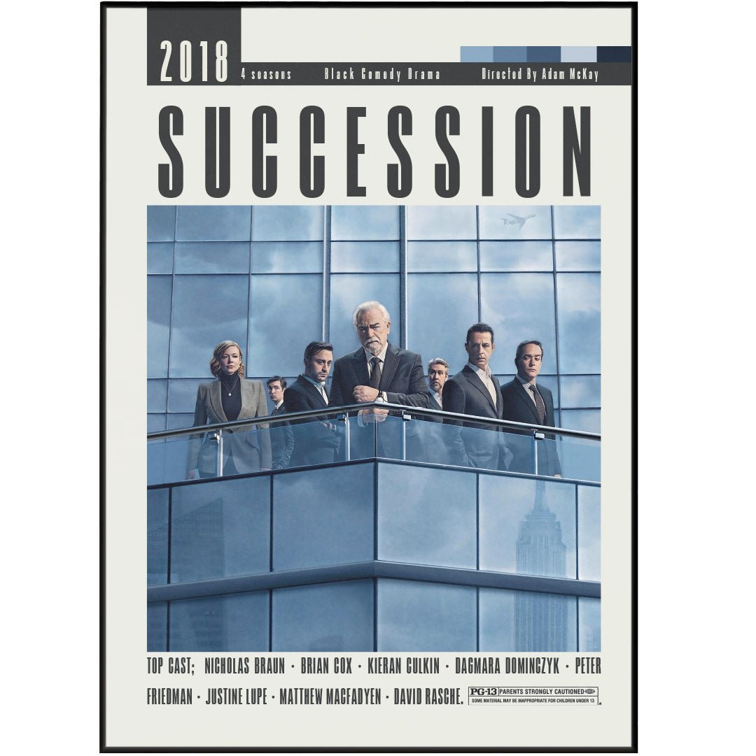 Succession HBO TV series poster — Roy family media empire wall art print UK
