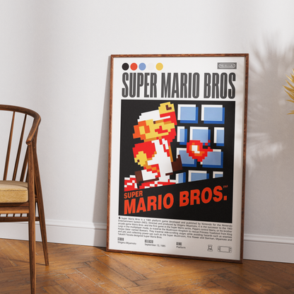 Super Mario Bros Video Game Poster