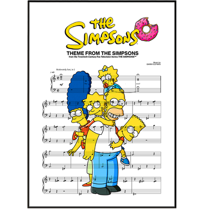 The Simpsons Theme Song Print | Sheet Music Wall Art