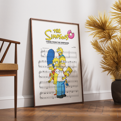 The Simpsons Theme Song Print | Sheet Music Wall Art