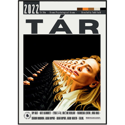Tar 2022 Todd Field film poster print UK — Cate Blanchett Lydia Tar Berlin Philharmonic conductor drama wall art 260gsm printed in England Camden Market