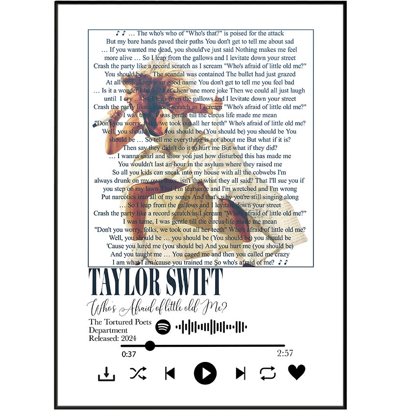 Taylor Swift – Who’s Afraid of Little Old Me? Poster