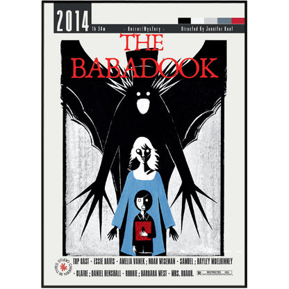 The Babadook 2014 Jennifer Kent film poster print UK — Essie Davis Australian horror grief depression wall art 260gsm printed in England Camden Market
